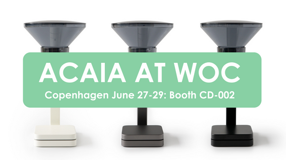 Acaia at WOC Copenhagen June 27-29 Booth CD-002