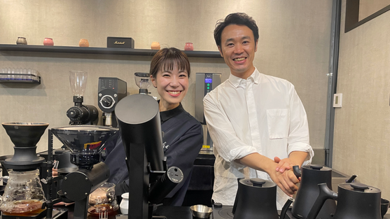 Daiki and Emi, first and second place winners of Japan's Brewers Cup 