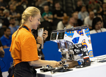 Dominika competing in the 2024 Polish Barista Championships